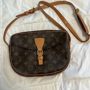 Authentic Louis Vuitton Jeune Fille GM Crossbody  Brown Coated Monogram